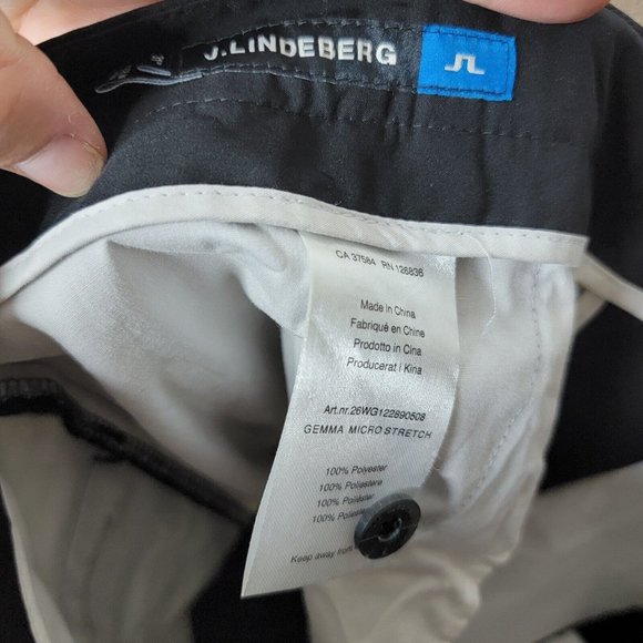 J. Lindeberg Size 31 x 26 Black Men's Straight Leg Ankle Button Pants - Picture 6 of 6